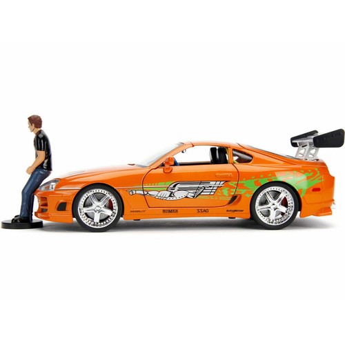 JADA 31139 FAST & FURIOUS 1995 TOYOTA SUPRA 1/18 w/ LIGHTS & BRIAN FIGURE ORANGE - 第 5/10 張圖片