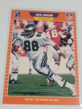 KEITH JACKSON 1989 Pro Set #318.  EAGLES