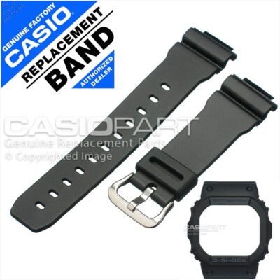 GENUINE CASIO Black Rubber Watch Band & Bezel f/ G-SHOCK DW-5600SN