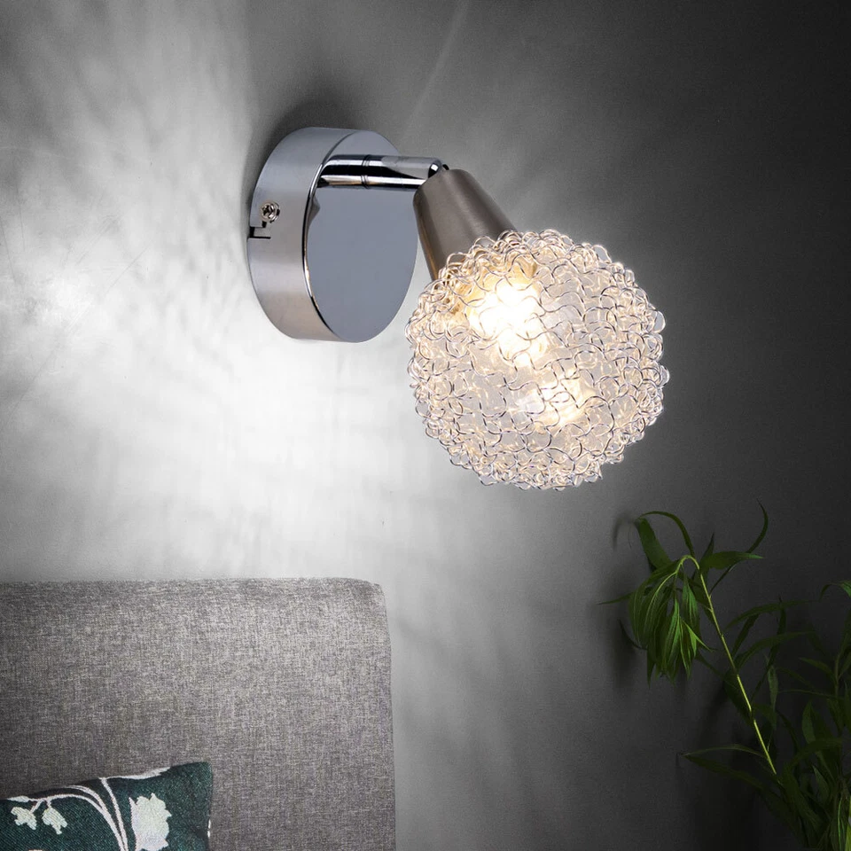 LED Design Applique ALU Intrecciato Spot Regolabile Soggiorno Cromato Lampada - Immagine 3 di 4