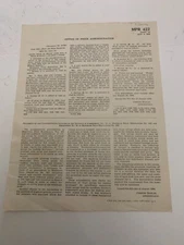 WWII 1944 Office Of Price Administration OPA Trade Bulletin MPR 422 Ration
