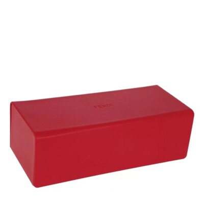NEW FENDI MEDIUM/LARGE RED SUNGLASSES CASE. CLOTH INCLUDED  display picture 1