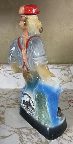Paul Bunyan & Babe Ox Kentucky Straight Bourbon Whiskey Decanter James Beam 1970 - Picture 7 of 15