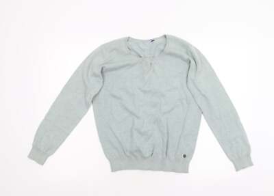Mexx Damen Pullover grün Rundhals Acrylmischung Größe M