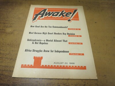 Awake Mag Awake Magazine Watchtower August 22 1968 | eBay