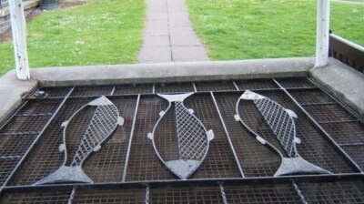 Photo 6x4 Three Salmon in a Wishing Well Peebles/NT2540 These three salm c2009