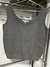 St. John Basics Scoop Neck Tank Top in Black Large 9k