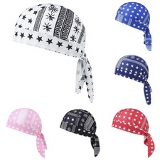 6x Elastic Motorcycle Wrap Biker Du Bandana Paisley Doo Rag Head Skull Cap Durag