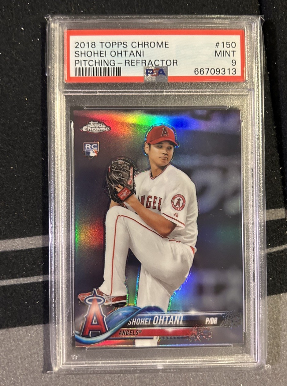 2018 Topps Chrome - Shohei Ohtani #150 Refractor (RC) PSA 9 Ship UPS Insure Sig