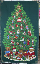 VIP Cranston Print Works Christmas Tree Front Door Crib Fabric Panel Bears Santa