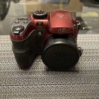 GE X5 Digital Camera With 15x Optical Zoom & Image Stabilization RED RARE TESTED