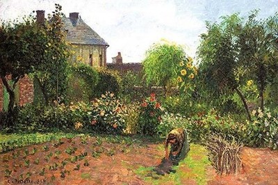 The Artist Garden at Eragny Camille Pissarro Poster Print