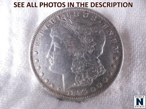 NobleSpirit (JL) Desirable 1896 Morgan Silver Dollar Choice AU / BU Slider