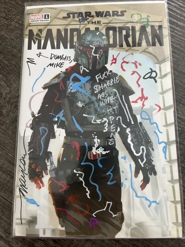 Star Wars: The Mandalorian #1 TESTER Mike Mayhew Signed W/COA