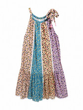 Zimmermann Girls' Halter Dress Size 12 Cotton Patchwork Boho RRP US $270