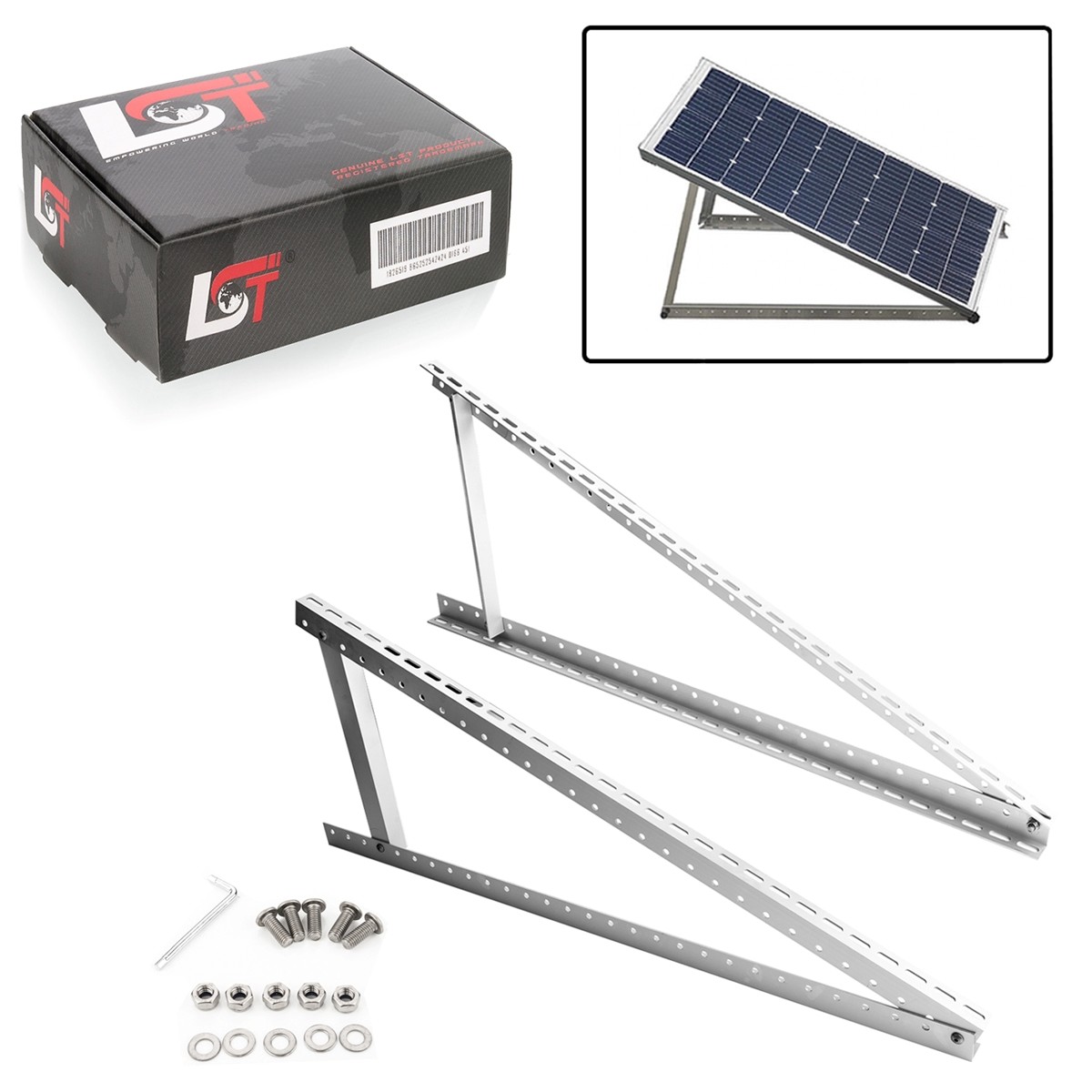 2X Solar Module Mounting Bracket Solar Stand Balcony Power Plant 105 Cm