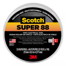 3/4 In. X 66 Ft. X 0.008 In. Super 88 Vinyl Electrical Tape, Black
