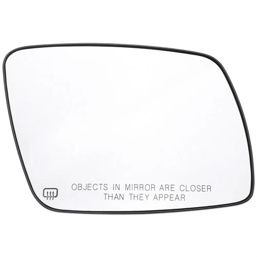 Driver Side Mirror Glass Heated Convex for 09-14 Dodge Journey w/ Backing Plate