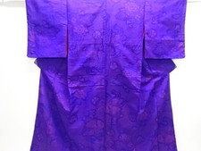 7751602: JAPANESE KIMONO / ANTIQUE KIMONO / TAISHO ROMAN STYLE / SILK / WOVEN SC