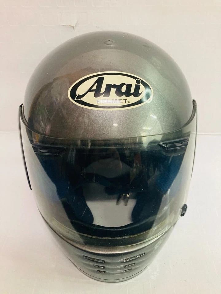 Винтажный шлем JDM Arai размер M серебристый - Изображение 4 из 4