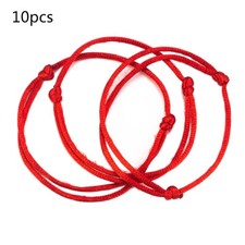 10Pcs Simple Red Cord Bracelet Good Luck String Kabbalah for Protection Knot Amu