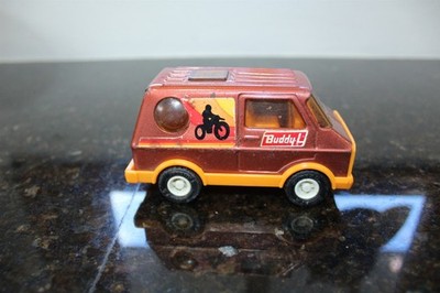 Vintage Buddy L Conversion Van Motorcycle Sticker Mood Windows Retro Toy