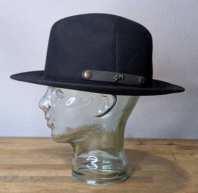 Bailey of Hollywood Fedora Hat Black Wool LiteFelt Packable Men's Large USA