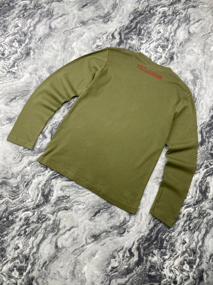Vintage Dolce Gabbana T-Shirt Long Sleeve Big Logo Men Size S