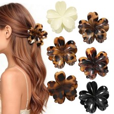6 PCS Flower Hair Clips for Women, Hawaiian Medium Daisy Claw Clips
