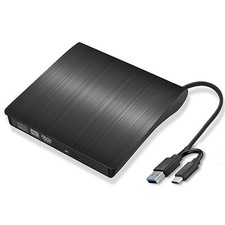 2024 External CD DVD RW Drive USB 3.0 Writer Burner Player Black For Laptop PC