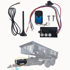 For Hydraulic Lift Winch Tilt Dump Trailer Wireless Remote Control System 12V 