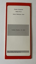 Radio Shack PC-2 Pocket Computer Quick Reference Card 26-3601 Tandy