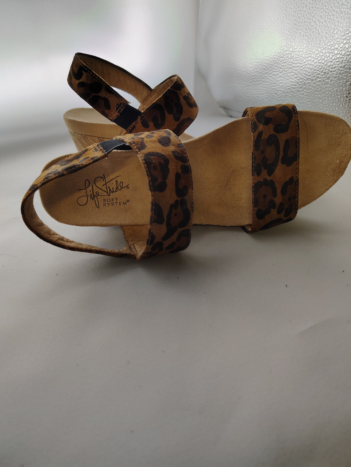 Life Stride Soft System Leopard Print Strappy San… - image 3