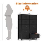 CONCETTA 10-Drawer Fabric Dresser Storage Chest for Bedroom, Closet, Entryway, S