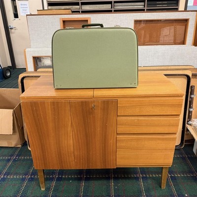 Vintage Bernina Record 730 Sewing Machine MCM Cabinet - Freight / Local Pickup