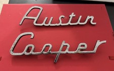 Classic Austin Mini Cooper Mk1 Boot Badge Chrome Original