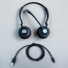 Jabra Engage 65 Stereo Wireless Headset Dual On-Ear Headphones WHB051HS