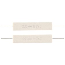 2X(2 Pcs Wire Wound Ceramic Cement Resistor 8 Ohm 20W 5% S3F2)5747
