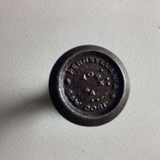 VTG. Pennsylvania Saw Corp. York PA. hand saw medallion w/4 bolts/screws