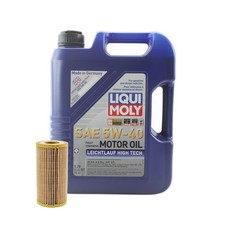 5L Liqui Moly Leichtlauf High Tech 5W-40 Mann Engine Oil Change Kit for A4 Jetta