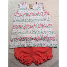 TBBC Size 8 Outfit- Sleeveless Polly Play Shirt Shelby Anne Shorts Coral Pink