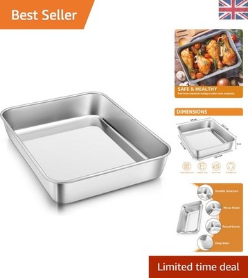 Edelstahl Backblech 23,7x18x5 cm - gesund ungiftig und langlebig