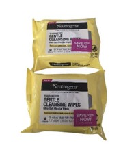2 Pack Neutrogena Gentle Facial Cleansing Wipes Ultra-Soft Micellar NEW PRODUCT