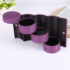 Portable 3 Layers Cylinder Shaped Jewelry Storage Box Organizer For Girls Women