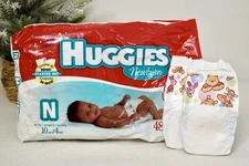 2001 Huggies Newborn To 10lbs Disposable Diapers Baby Winnie Pooh 24 Pack Opened