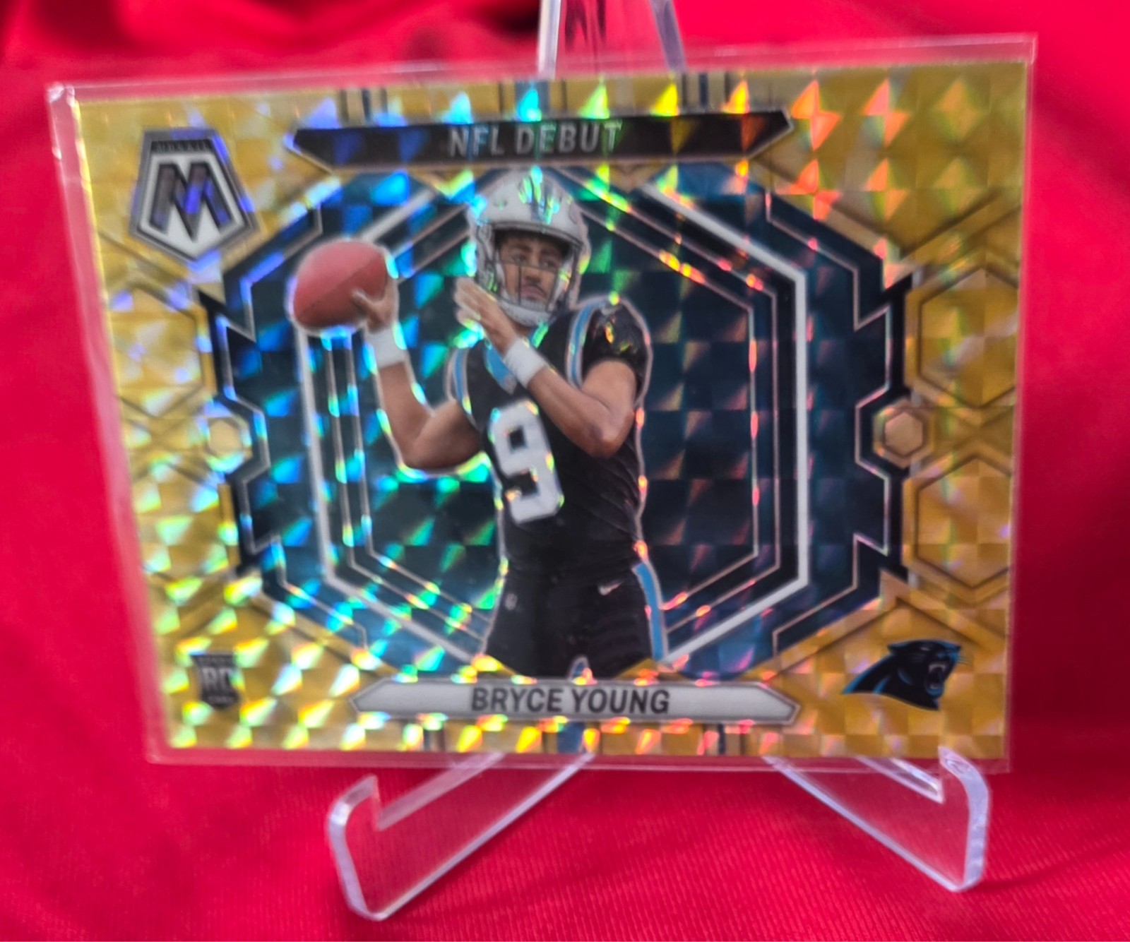 2023 Panini Mosaic Bryce Young NFL Debut Yellow Reactive Prizm RC #ND-2 🔥