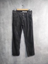 DKNY TROUSERS SIZE 8 UK 12. GREY VELVET STRAIGHT LEG PANTS COTTON VELOUR