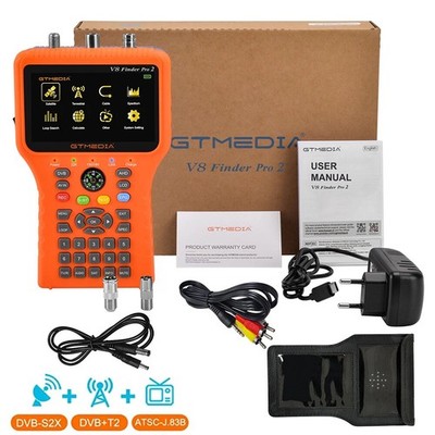 DVB-S/S2, DVB-T/T2 & DVB-C Satfinder Terrestrisch Kabel Digital HD Sat Finder