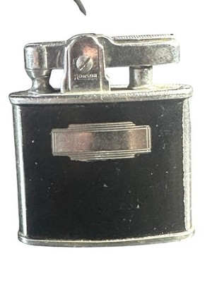 Vintage 1940s Ronson Standard Pocket Lighter Art Deco Black Enamel Newark NJ USA