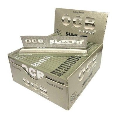 OCB Silver X-Pert King Size Slim Premium Blättchen Hefte Bündel dünn